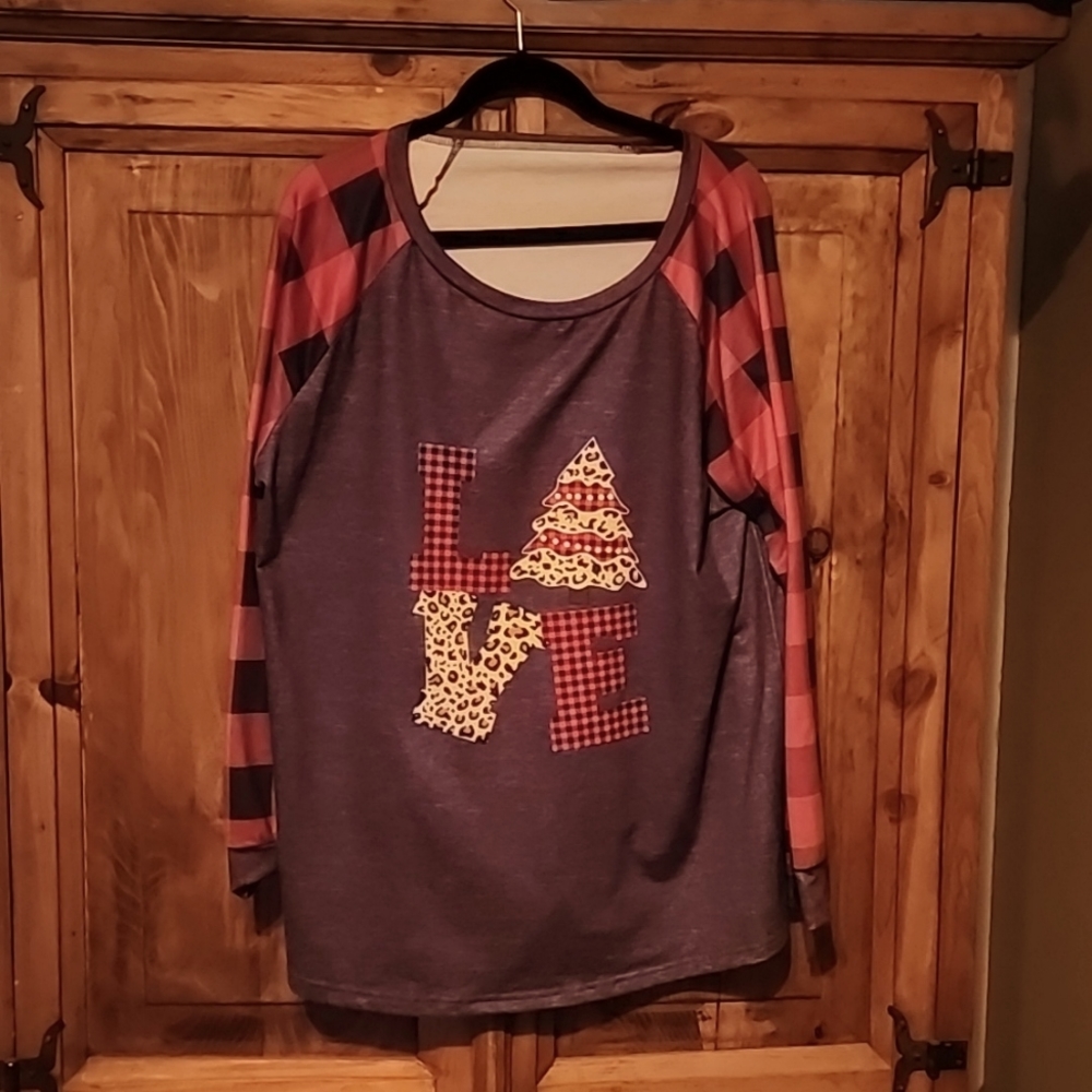 Long sleeve heavy holiday tee XXL